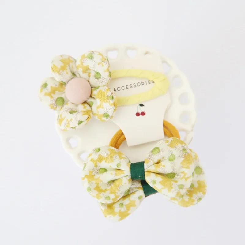 مشابك شعر زهرية للفتيات الصغيرات، ربطات شعر من القماش مكونة من 3 قطع من مجموعة أميرات الحفلات سهلة الاستخدام