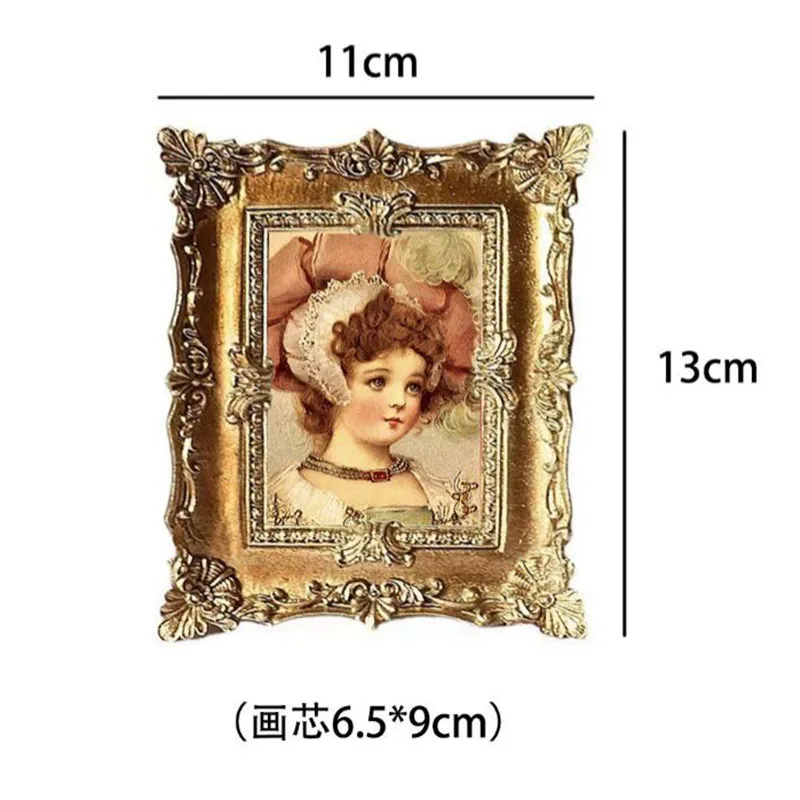 Retro Photo Frame European Style Picture Frame Decorative Wedding Square Resin Photo Frame Fine ID Frames Home Decor Baby Frame