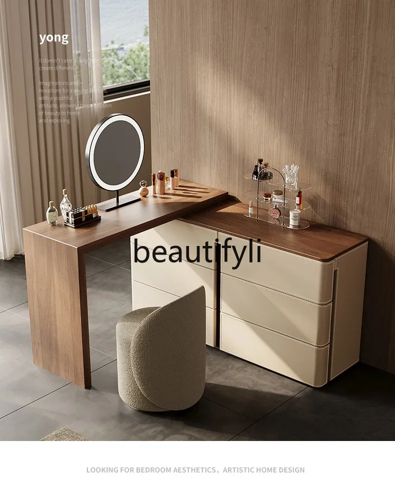 D178  Dresser Bedroom All Solid Wood Premium Designer Retractable Corner Dresser