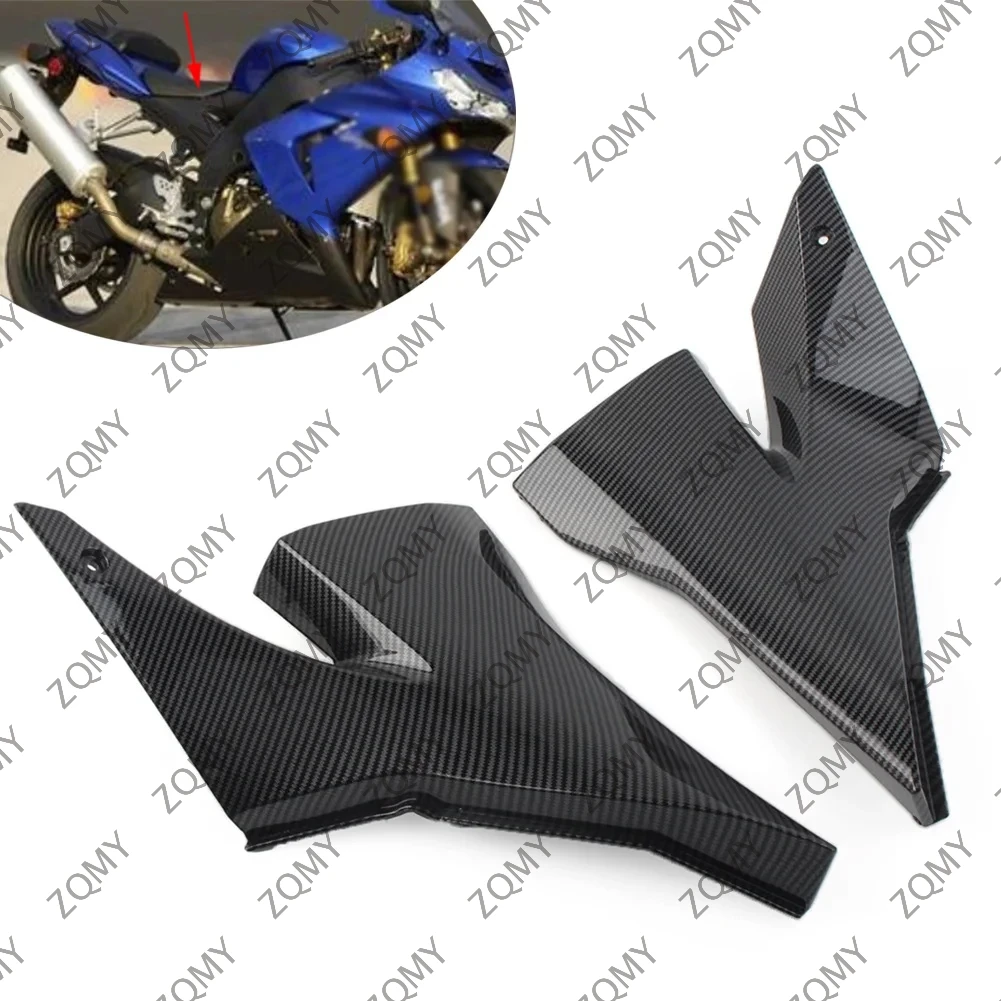 

2Pcs Motorcycle Fuel Tank Side Covers Panels Gas Fairing Cowl Guard For Kawasaki Ninja ZX-10R ZX10R 2004 2005