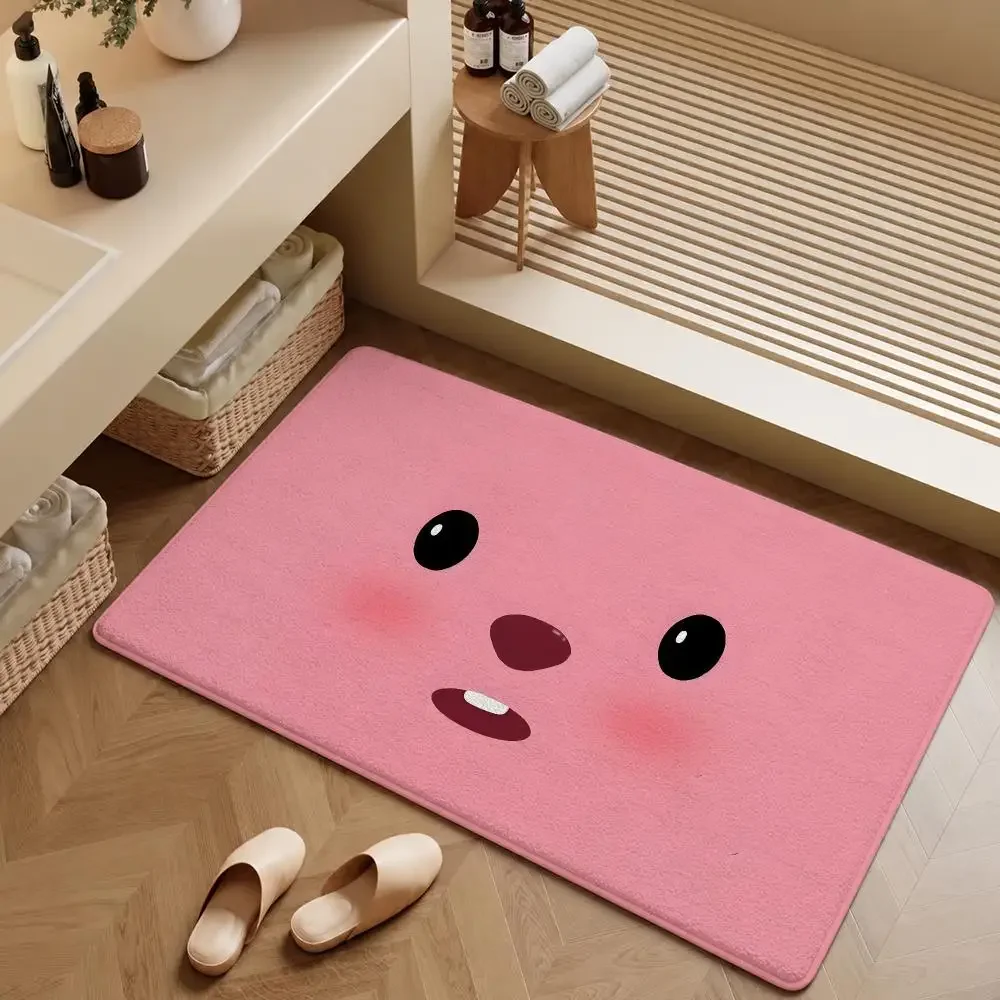 Character Floor Mat Soft Flannel Entrance Loopy Doormat Beaver Non-Slip Washable Rug Zanmang For Bedroom Home Pororo Decor