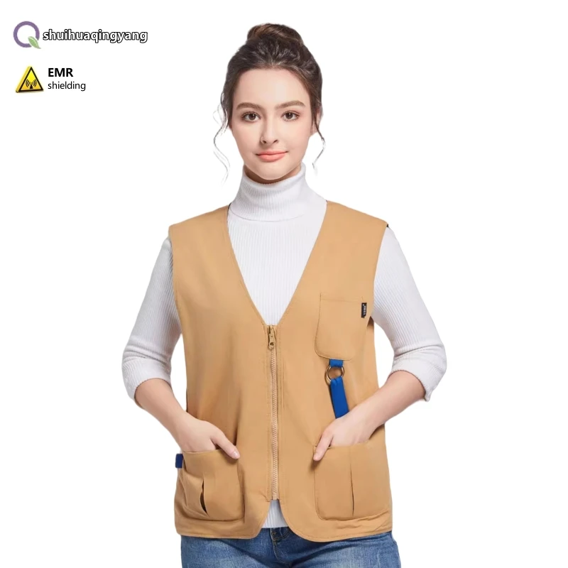 Anti-radiation metal fiber double-sided vest 5G communication base station high and low frequency radiation protective clothing