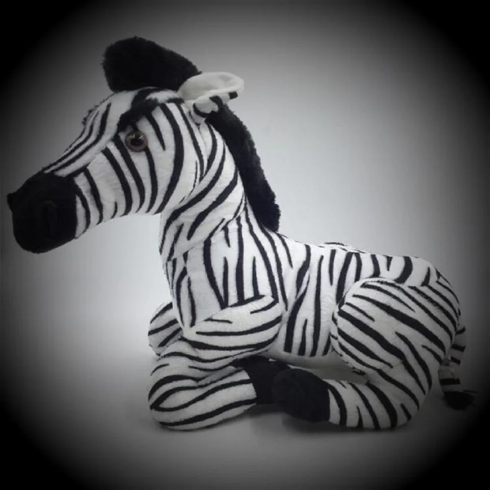 big simulation plush zebra toy high quality kneeling zebra doll gift about 45cm