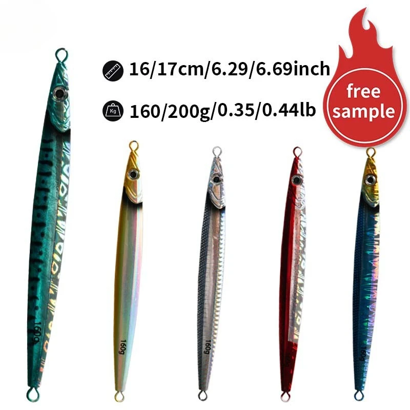 

160g200g 3D Print Needle Jig Speed Saltwater Jigging Lure Slide Stick Shore Jigging Lure Saltwater Bait Tuna Kingfish Mackerel