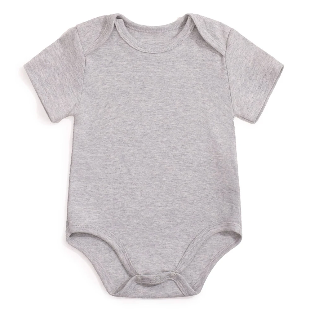Summer Newborn Baby 100% Cotton Bodysuits Boy Girl Short Sleeve Romper White Pink Blue Jumpsuit Soft 0 3 6 9 12 18 24 Months