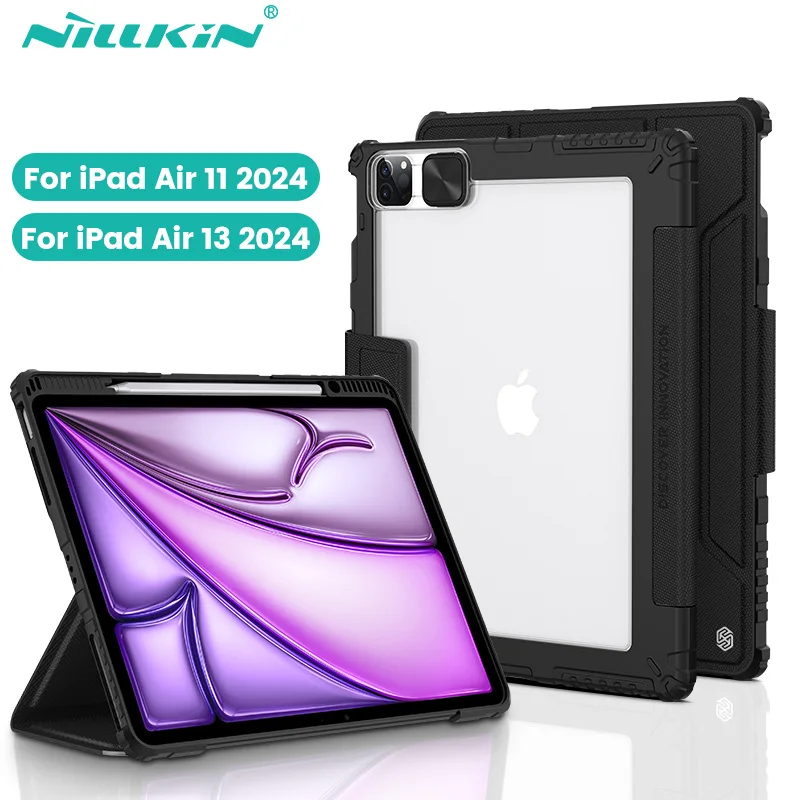 Nillkin For iPad Air 13 2024 Case For iPad Air 11 Pro 11 Lens Protection Folding Cover With Pen Holder For iPad Pro 12.9 inch