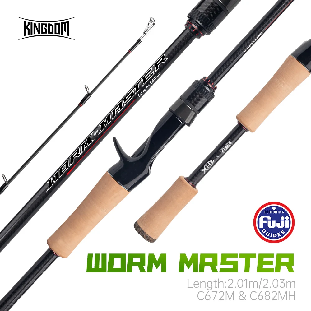 Удочка Kingdom Worm Master Fuji SIC Направляющее кольцо Toray 33 + 40T Углеродная ткань 2,01 м 2,03 м Удочка для метания по берегу Лосося