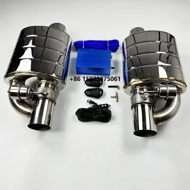 63mm 76mm Universal Muffler - 304/201 Stainless Steel Construction, Straight Through Performance Design
