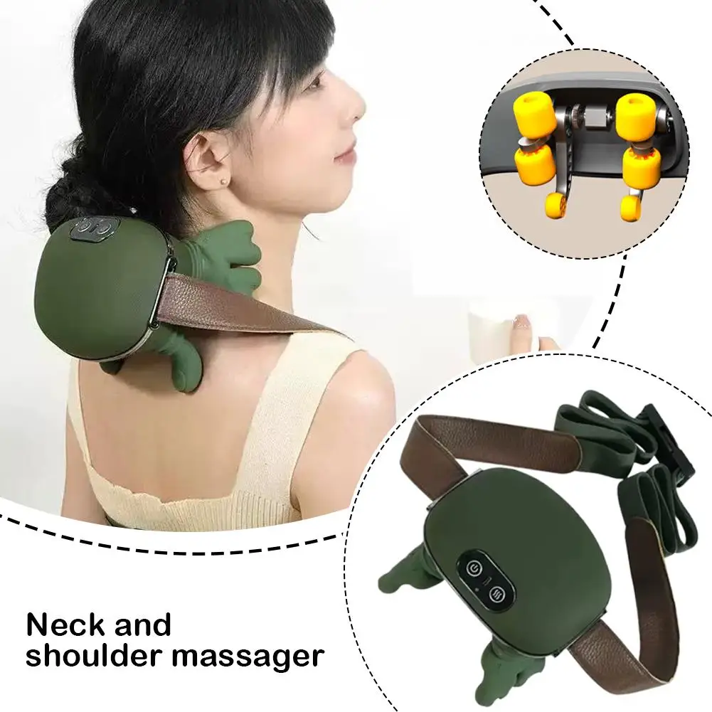 

Умный массажер для шеи и плеч, электрический импульсный массажер для шеи, облегчение глубоких тканей, портативный домашний офис, расслабление тела
