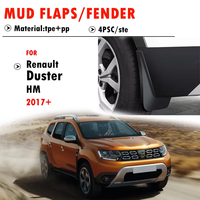 

For Renault Duster HM Mudguard Fender Mud Flaps Guards Splash Mudflaps Car Accessories 4pcs 2017 2018 2019 2020 2021 2022 2023