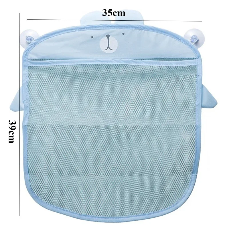 Baby bath toy mesh bag — suction design storage net with cartoon animal shapes for bathroom or sand toys 5