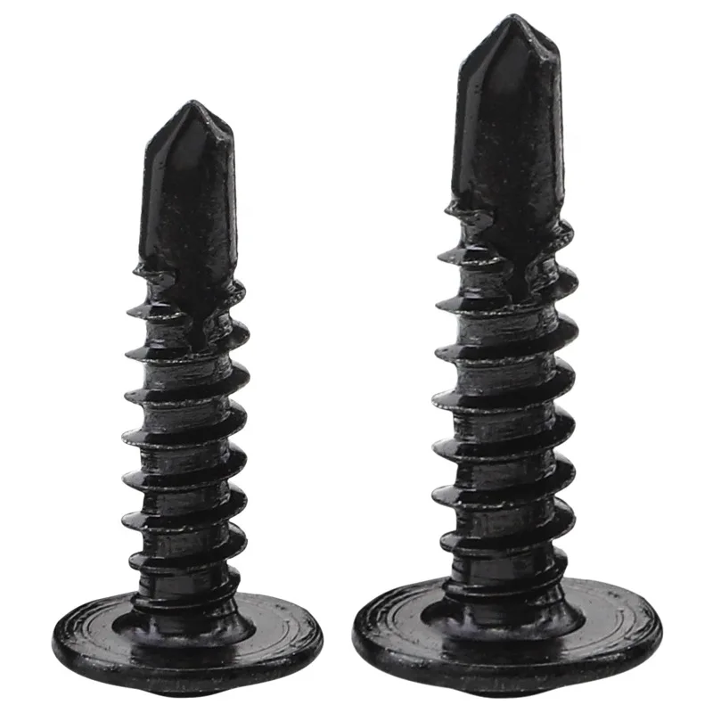 20/30pcs Washer Head Phillips Self Drilling Screw Black Zinc-plated Self Tapping Sheet Metal