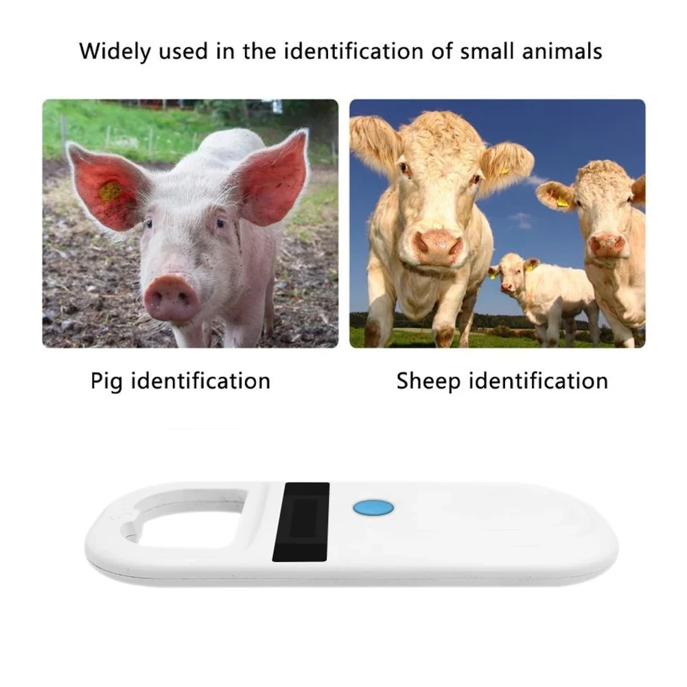 Electronic ID Chip Scanner Pet Certificate Handheld Card Reader Animal Identification Tag Readers Pet Accessories