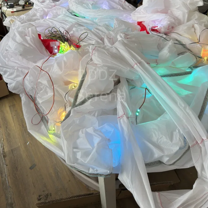 LED 32 square trilobite MLSshow Kite Pendant show kite Inflatable night  Kite 30d ripstop fabric with battery and remote control