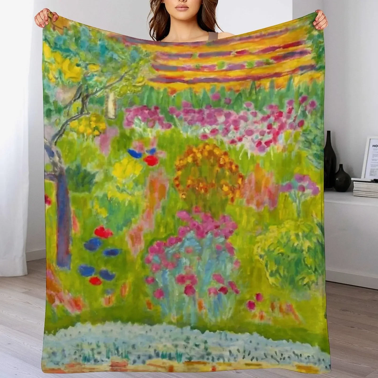 

Pierre Bonnard Garden, 1935 Throw Blanket valentine gift ideas Plush Retros For Baby Blankets
