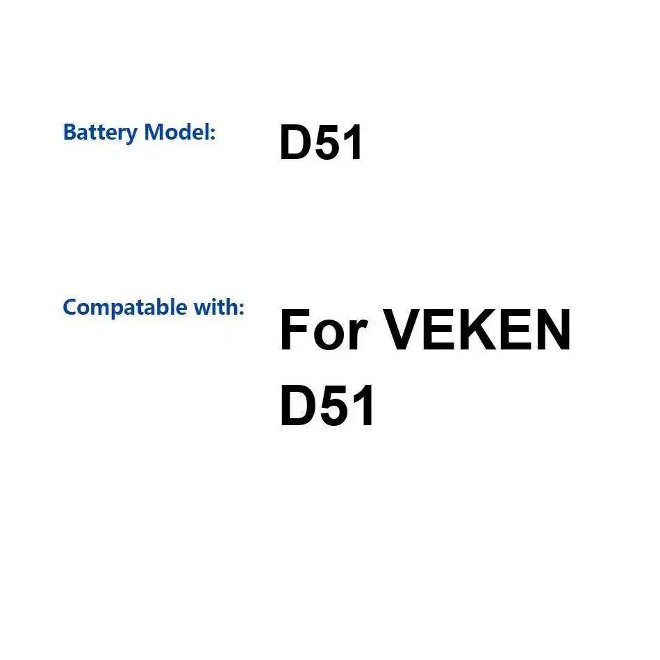 

For Veken D51 5020Mah Safe Mobile Phone Battery