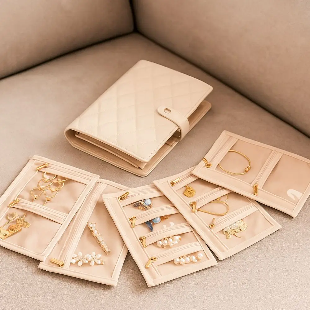 مقاوم للماء تخزين المجوهرات كتاب المحمولة التقسيم قلادة الموثق انفصال فضفاض ورقة تغليف المجوهرات كتيب العرض