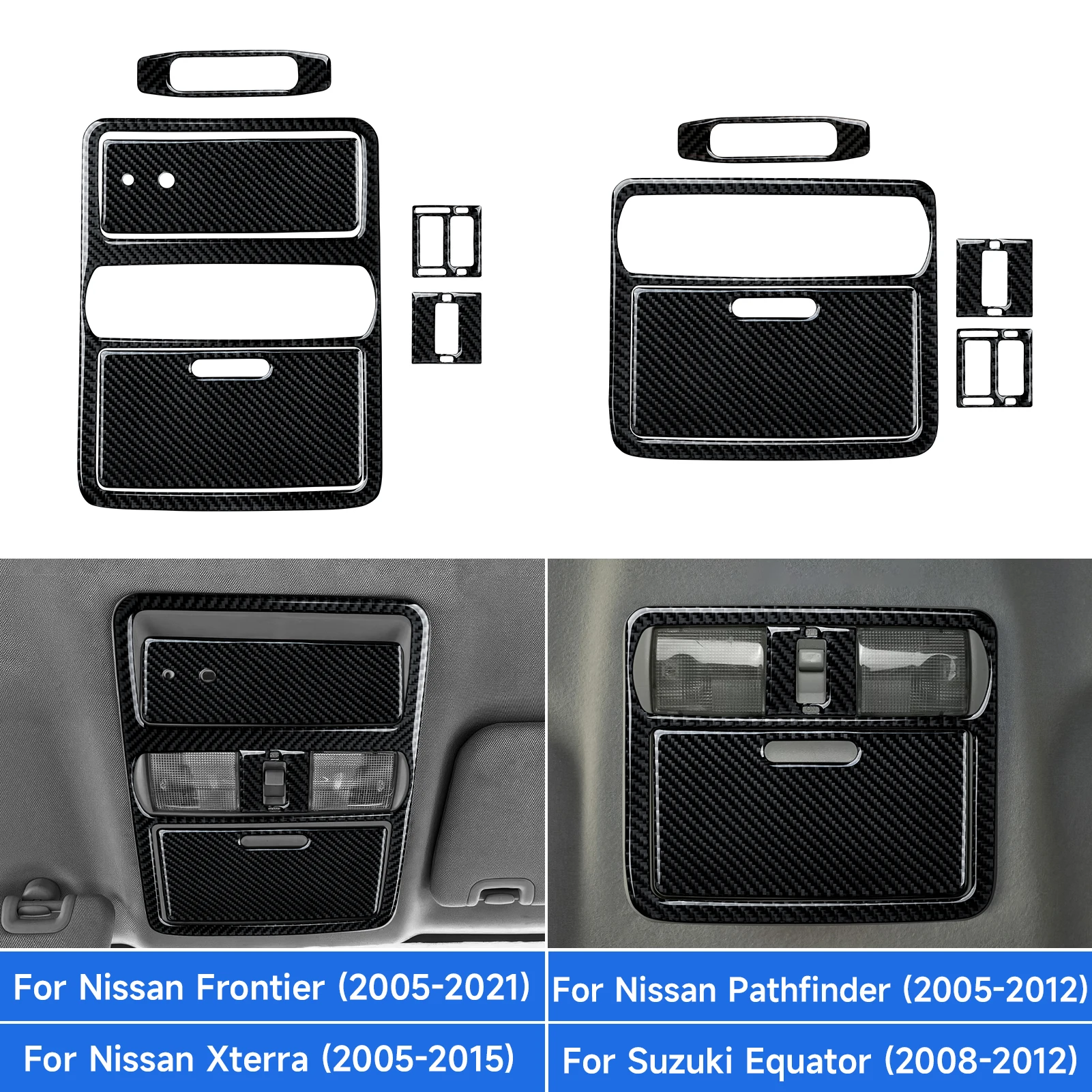 

Carbon Fiber Interior Sticker. Car Reading Lamp Panel. For Nissan Frontier Pathfinder Xterra. For Suzuki Equator Accessories.