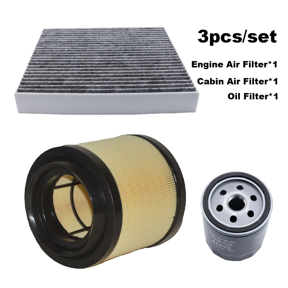 

3pcs Filter Set For Ford Bronco 2.3T 2.7T 2022 2023 2024 Air Engine Parts Motor Oil Cleaner A/C Interior Filter Kit Accessories