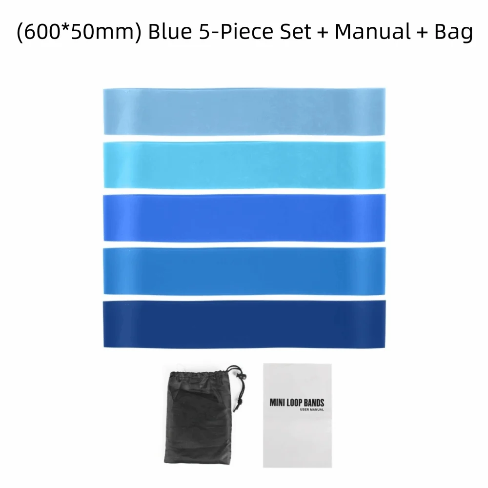 

5 Weight Levels Elastic Exercise Loop Bands Thickened TPE Pilates Flexbands Shaping Yoga Resistance Bands Crossfit Workout