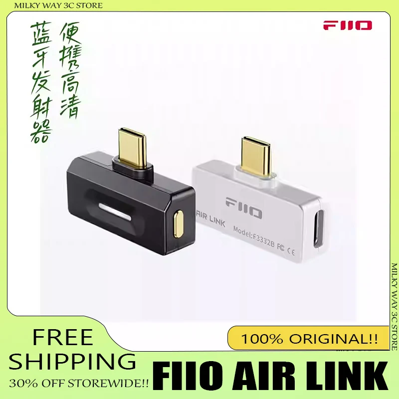 FiiO Air Link Type-C Bluetooth Audio Transmitter, QCC5181 LDAC aptX Adaptive, Wireless Headphone Adapter for PS5 & Mobile
