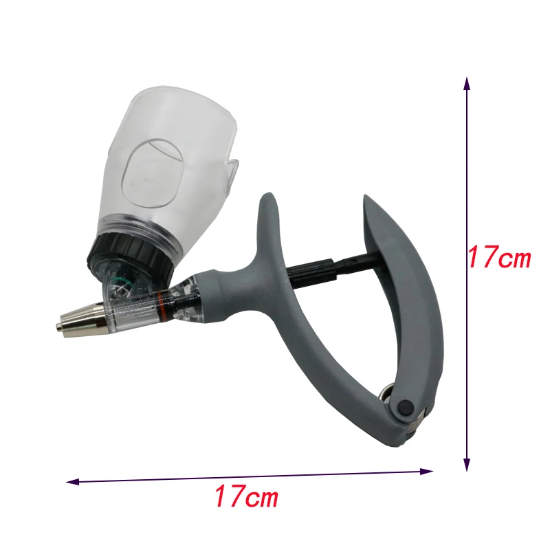 Jeringa automática de inyección continua veterinaria, inyección de vacuna ajustable para ganado, cerdo, ganado, ovejas, 2ml /5ml