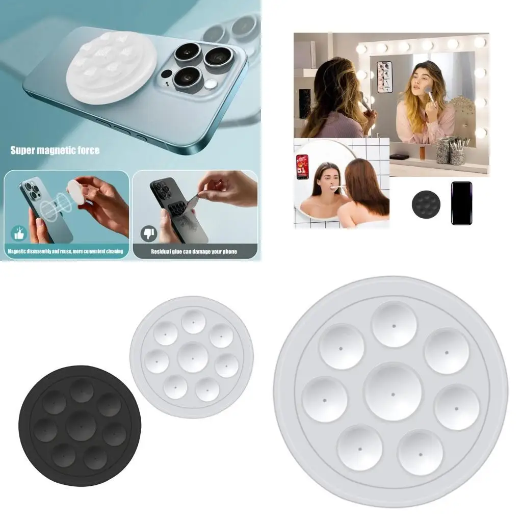 

Y1UB Suction Cup Phone Mount Universally Glass Shower Silicone Suction Phone Case Grip Stand Holder
