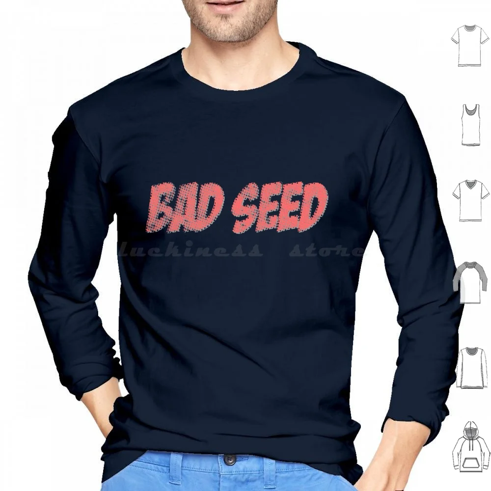 Bad Seed-Nick Cave Hoodies Long Sleeve Nick Cave Bad Seed Bad Seeds Australia Red Right Hand Iconic Retro Cool Stencil