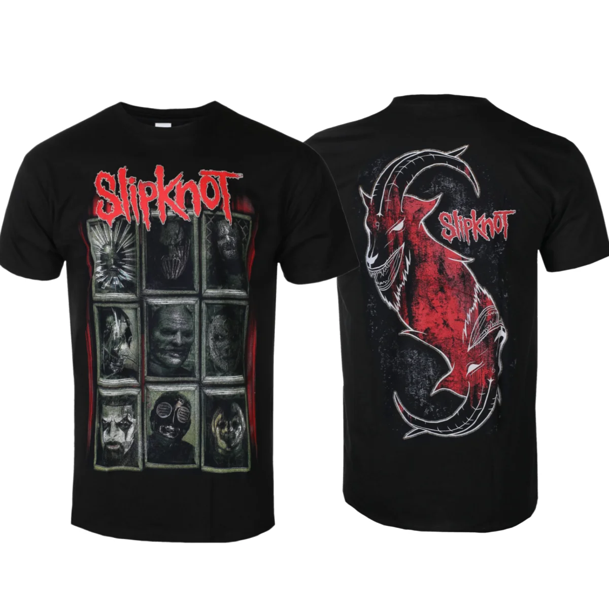Camiseta Slipknot - Nova Camiseta de Algodão com Estampa Artística da Banda Metal - Estilo Casual e Moderno, Adequada para Homens e Mulheres