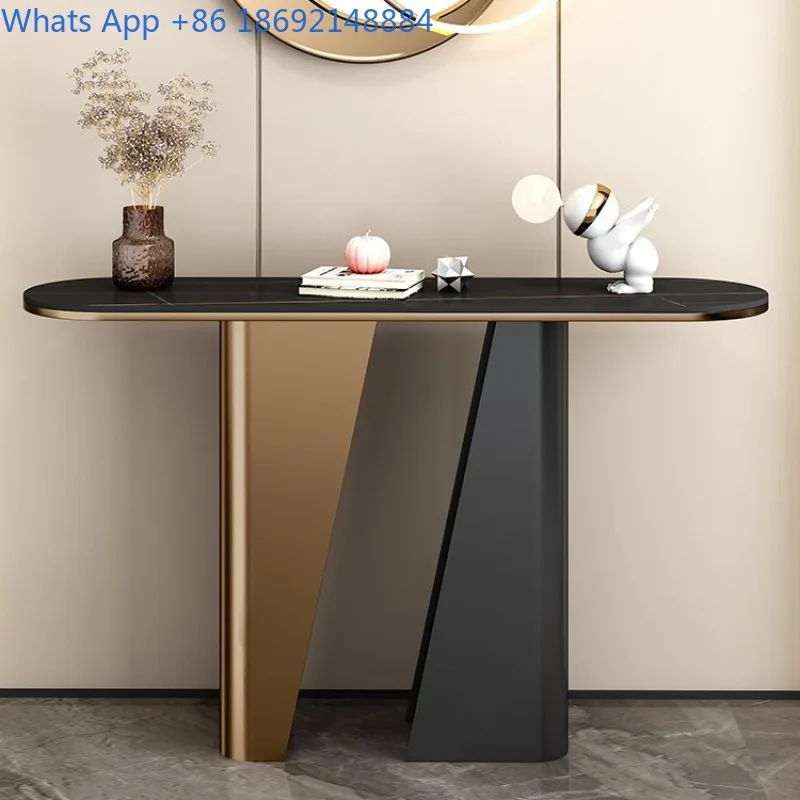 

Italian Light Luxury Style Entryway Table Wall-Mounted Cabinet Modern Ultra-Narrow Partition End View Table Decorative Cabinet