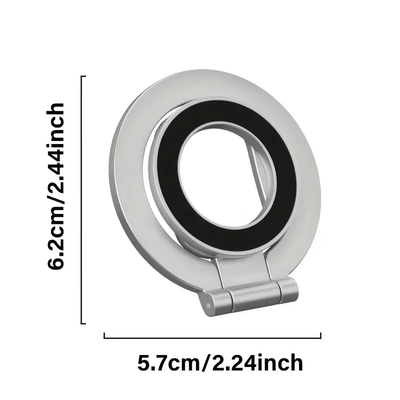 Double-sided mobile phone holder, magnetic ring buckle, bracket type magnetic grip 360 degree rotation, magnetic ring support, foldable bracket, suitable for magnetic iPhone 17/16/15/14/13/12 Pro Max car mobile phone holder view 4
