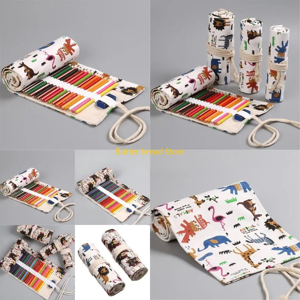 

W89C 12/24/36/48 отверстий сумка-карандаш с милыми животными пенал большой емкости пенал