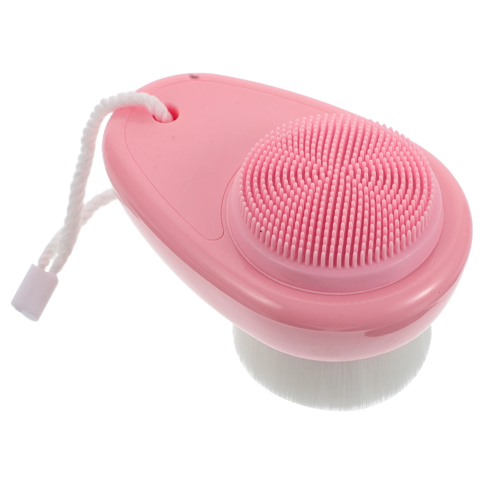 

Face Brush Silicone Cleansing Scrubber Dual Sided Soft Bristles Manual Deep Cleansing Exfoliating Skin Massage Washer For Spa
