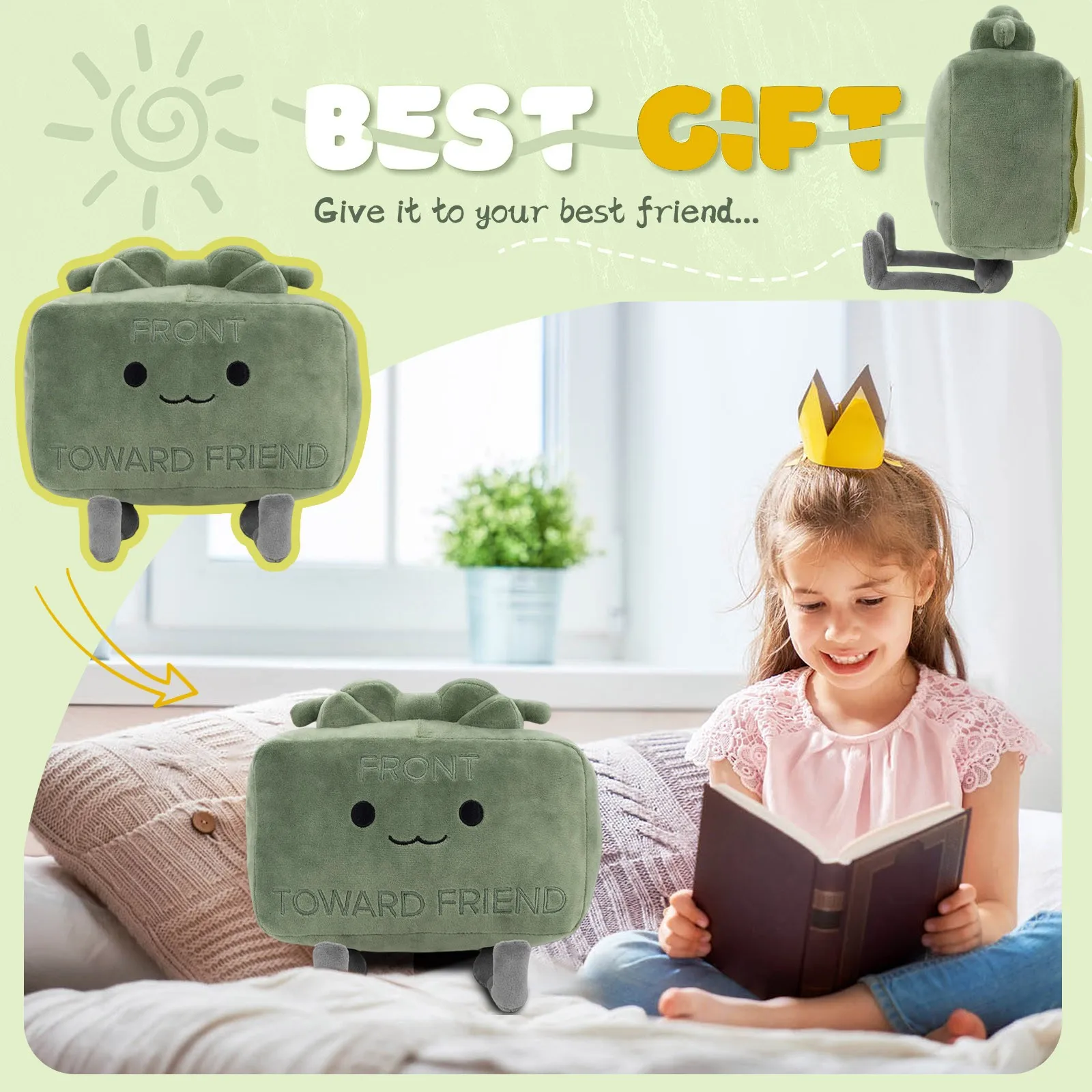 20 cm Hot Clay De Clay-meer Pluche Pop Speelgoed Cartoon Schattig Zacht Klein Vierkant Klei De Claymore Kamer Decoratie Pluche Pop Speelgoed