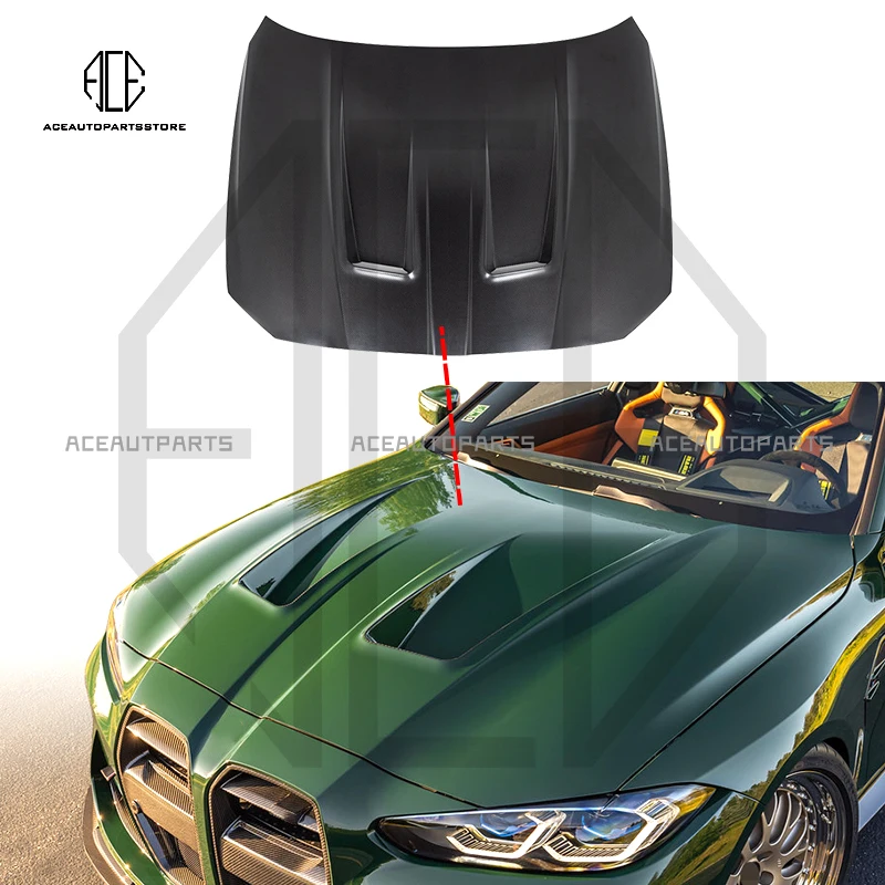 IND Style Dry Carbon Fiber Engine Hood Bonnet Fit For BMW G82 G80 M3 M4 Front Hood High Quality Body Kit