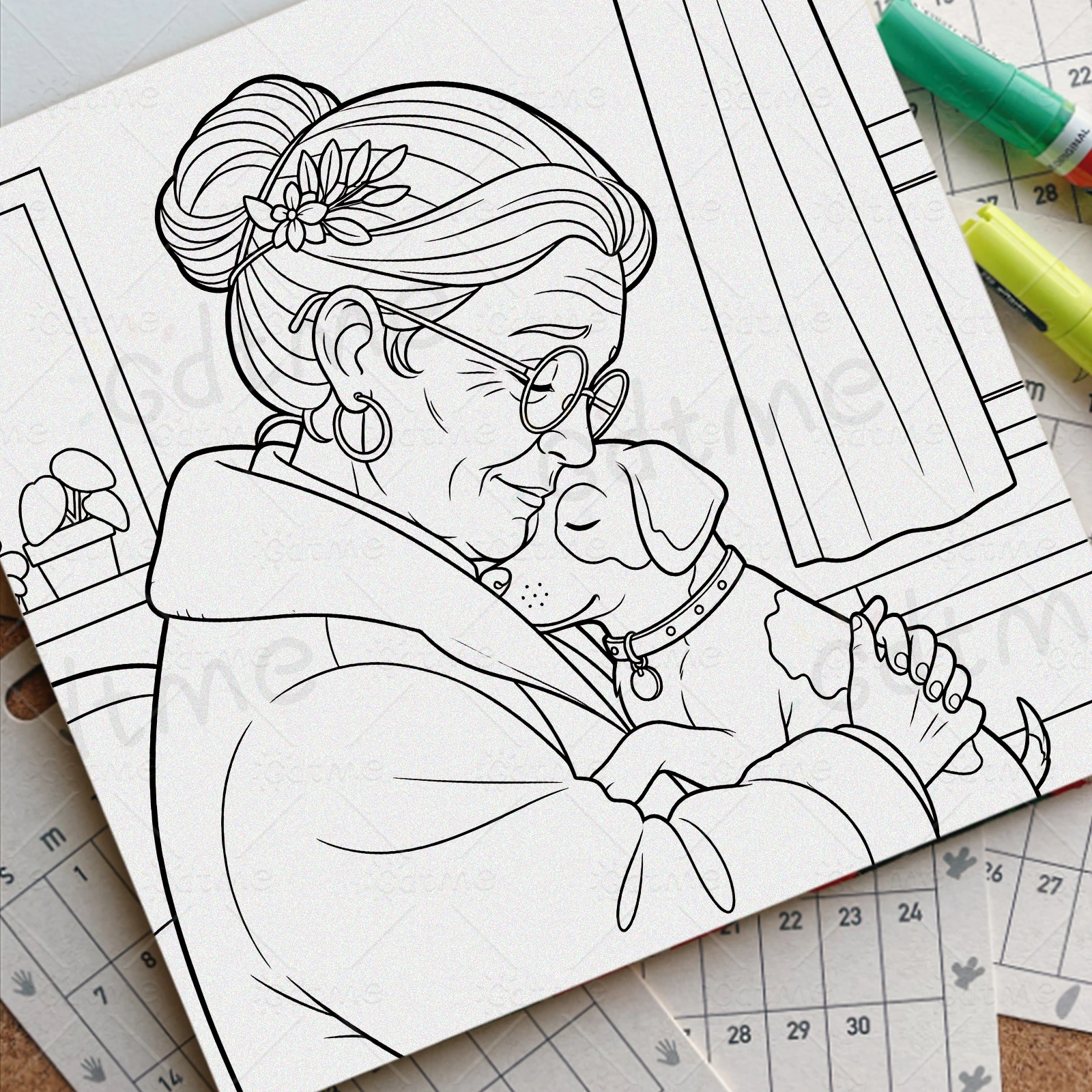 Funny Grandma ﻿ Bold-easy Patterns Coloring Book for Adults Cute Drawing Book Perfect Gift for Party and Birthday image 4