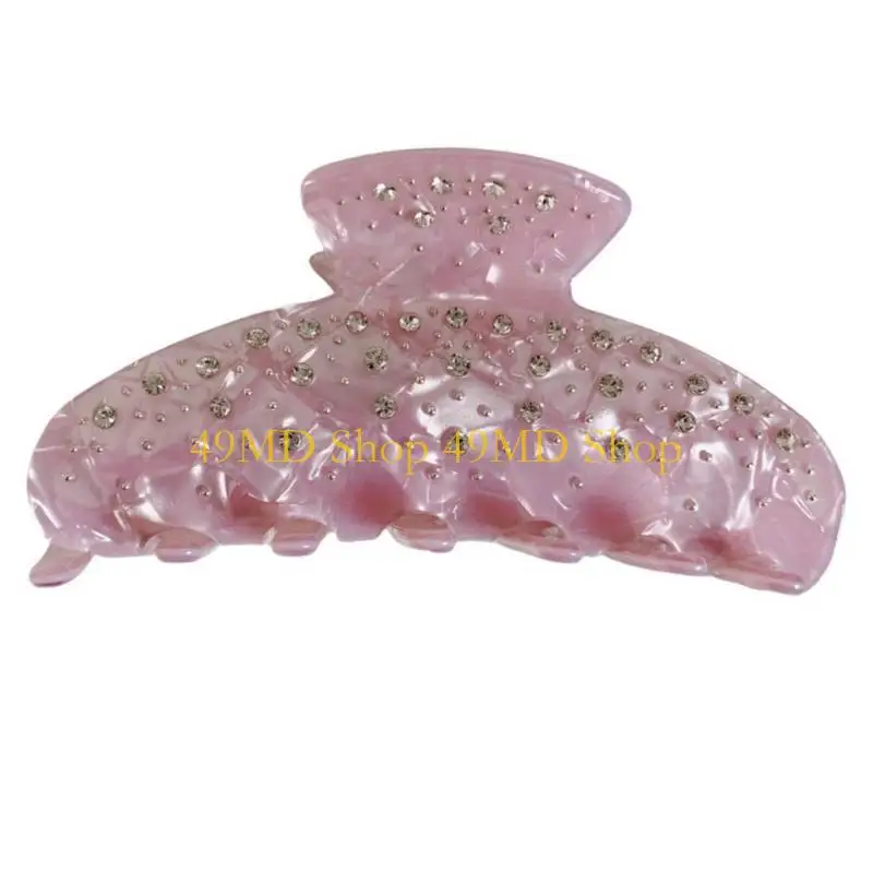 

49MD Luxurious Acetate Hair Claw Clip With Rhinestones Detailing Hair Clip For Elegant Women Seeking Fashionable Accessories