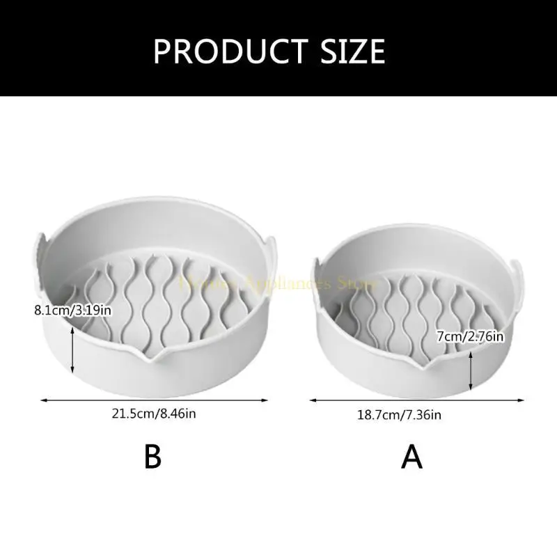 حزمة D0AB من 2 مقايض الهواء من السيليكون الطهي الحصير الفرن آمن الشواء الحصير السيليكون الملمس هواء المقليون وعاء مناسب للخبز