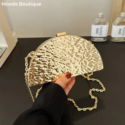 MOODS Luxury Golden Evening Bags For Women Wedding Dinner Party Chain Shoulder Cross Body Bag 2024 Designer Purses And Handbags