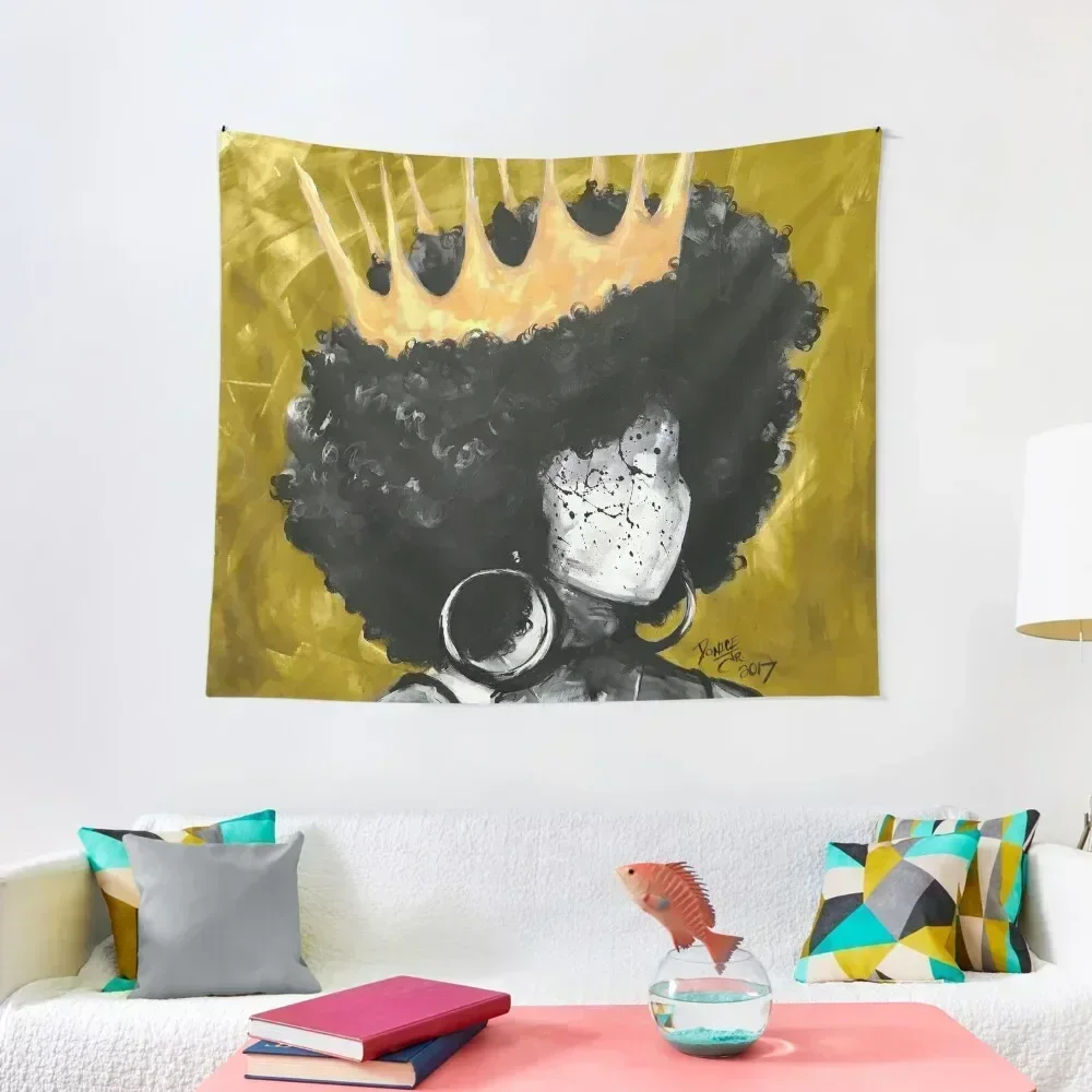 

Naturally Queen II GOLD Tapestry Carpet On The Wall Decoration Bedroom Tapestry