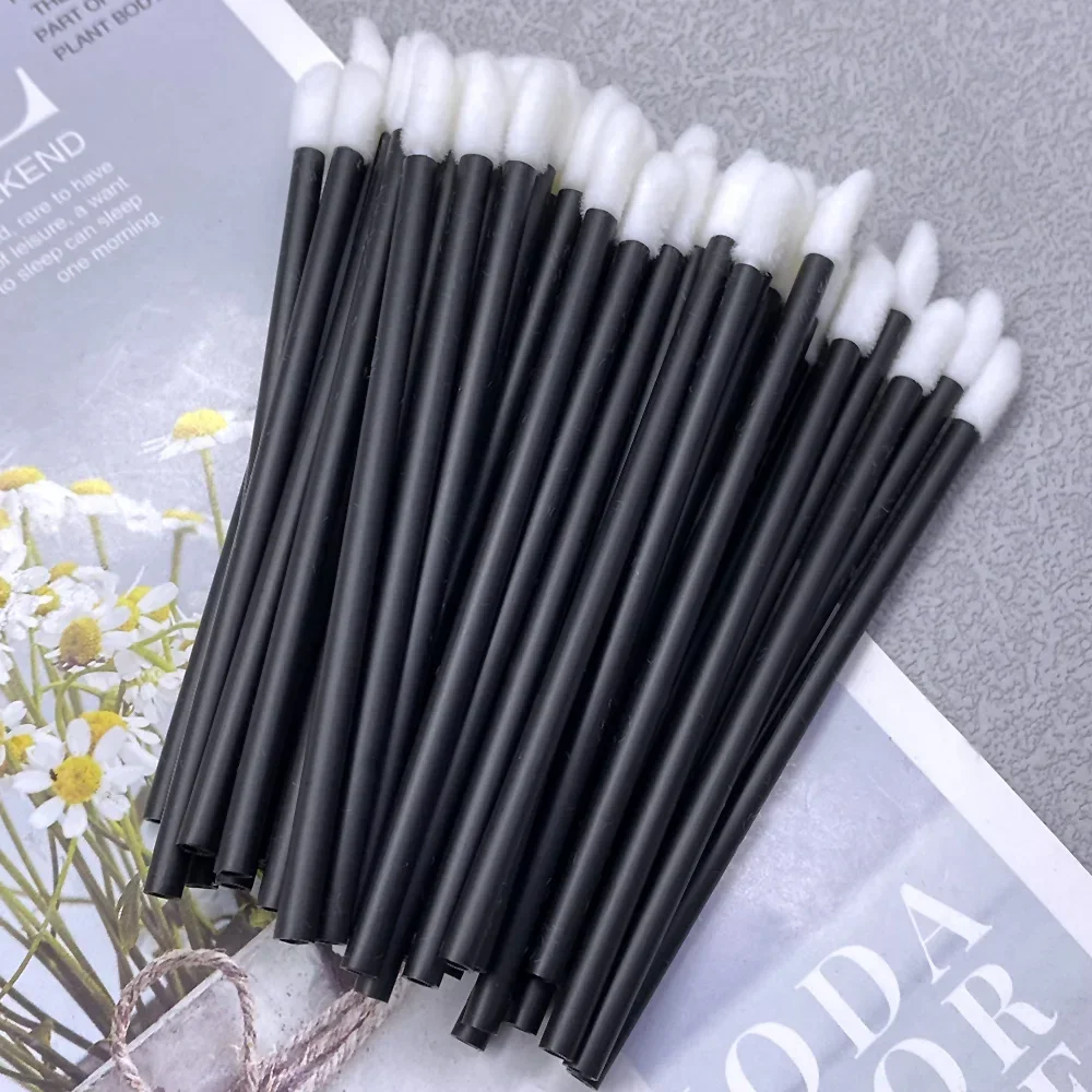 50/1000 PCS Disposable Lip Brush ผู้หญิงอุปกรณ์เสริมขายส่งลิปสติก GLOSS Wands Applicator Perfect Make Up TOOL Hotting