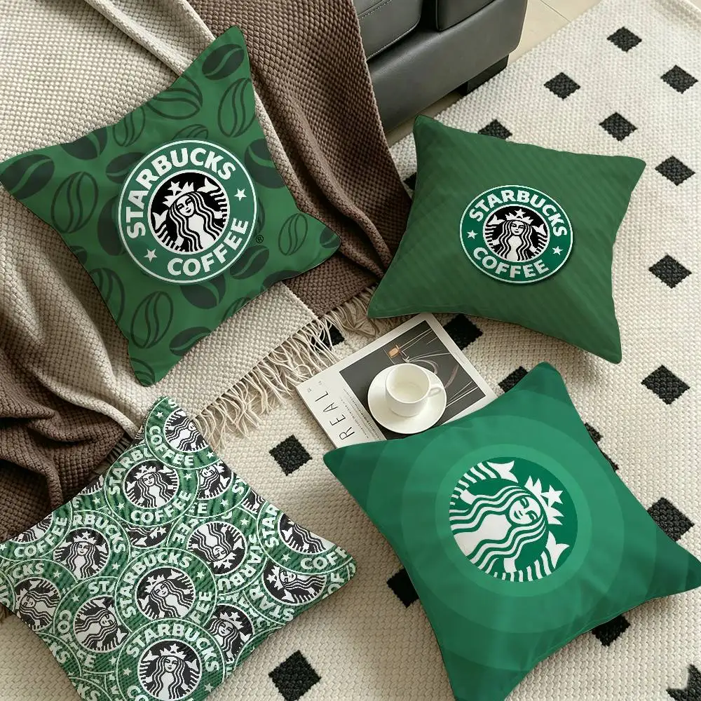 Cool S-Starbucks LOGO Pillow Cover for Bedroom Room and Living Room Sofa Decorative Cushion Cover
