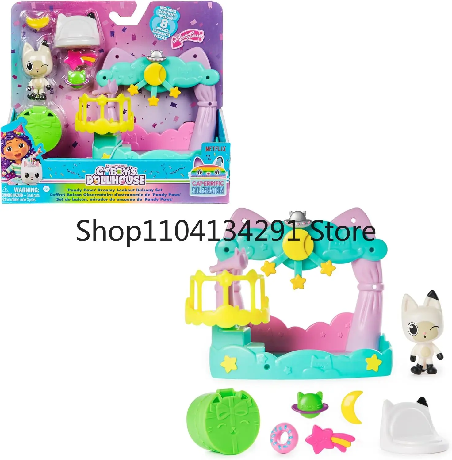 Casa de muñecas Gabby Original, Mini escena, pastel, gato, Doraemon, niña, juego de simulación, juguete para niños, caja ciega, regalo de cumpleaños coleccionable