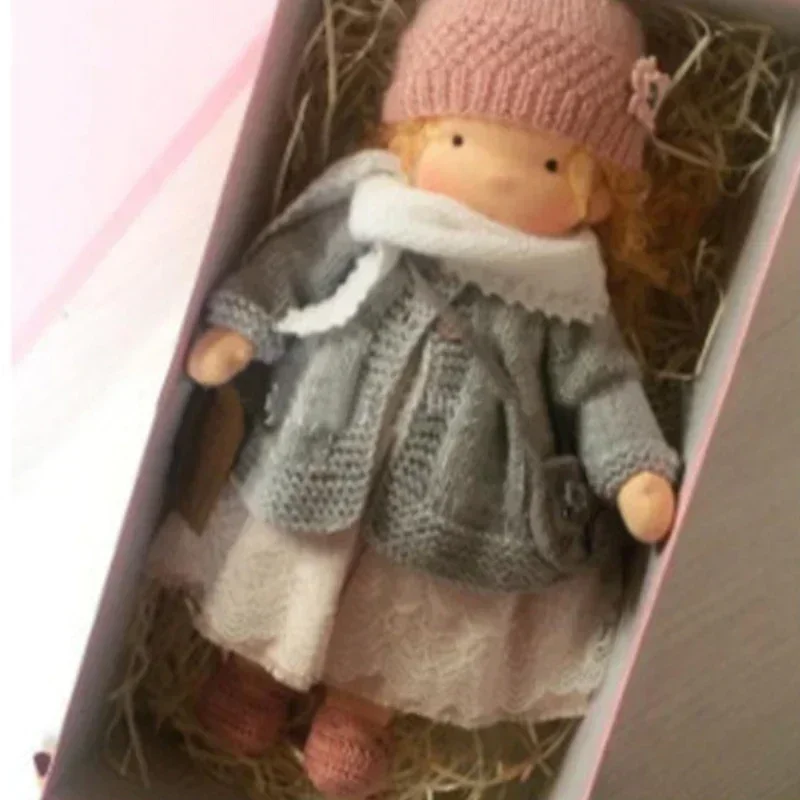 30cm Waldorf Nette Plüsch Puppe Mädchen Weiche Angefüllte Puppe Mit Goldene Lockiges Haar Neue Diy kinder Begleiter Freunde geburtstag Geschenke