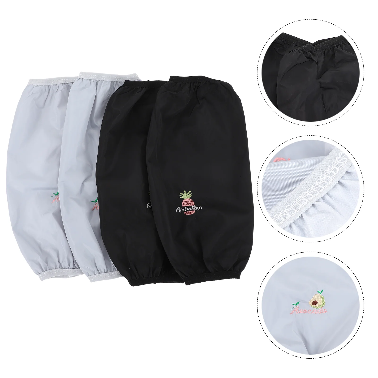 2 Pairs Sleeve Gloves for Cleaning Creative Sleeves General Hotel Kitchen Oil-proof Simple Polyester Family Toddler Cooking