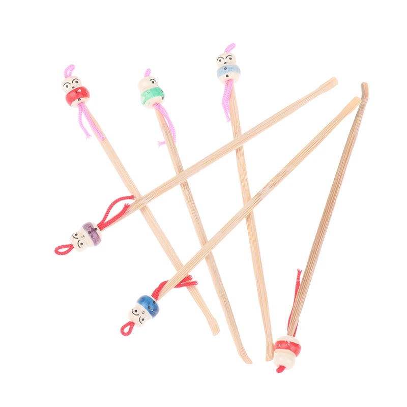 New Sale 10/20 Pcs Bamboo Ear Cleaning Spoon Cartoon Head Earwax Removal Skid Resistant Wood Ear Cleaner Kit Ear Picks Removal
