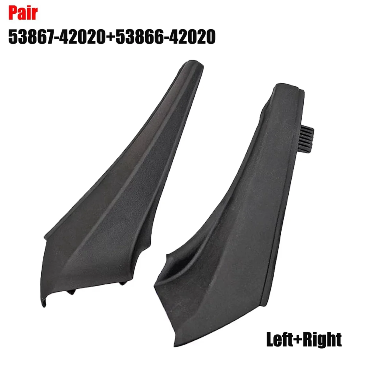 Front Windshield Corner Deflector Wiper Side Cover Extension Cover 53866-42020 53867-42020 for Toyota RAV4 2013-2018