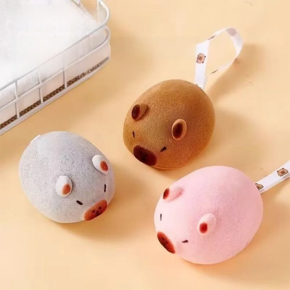 

2Pcs Cute Capybara Shaped Capybara Bath Ball Easy Foaming Exfoliating Shower Body Scrubber Skin-friendly Comfortable
