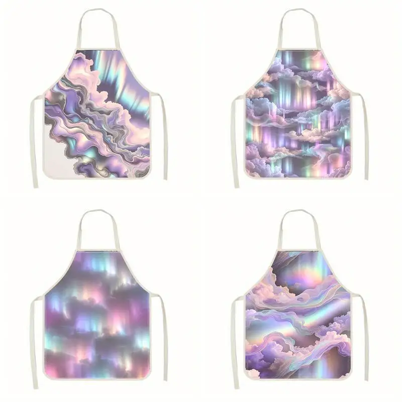 

Holographic Cloud Apron Linen apron, suitable for kitchen cooking, parent-child interaction, painting and other scenarios