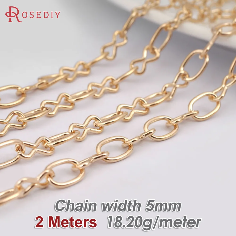 2 Meter Champagne Goud Kleur Ijzer 8 Vorm Figaro Ketting Diy Accessoires Ketting Maken Materialen Rosediy Officieel-Website